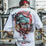 T-shirt tendance avec impression japonaise originale et stylée