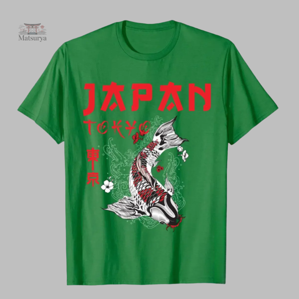T-shirt carpe Koi, un symbole du Japon