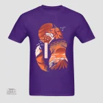 T-shirt Japonais, design animalier de renard