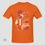 T-shirt Japonais avec renard, style artistique