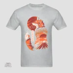T-shirt Japonais renard, art graphique contemporain