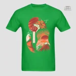 T-shirt Japonais, illustration de renard stylisé