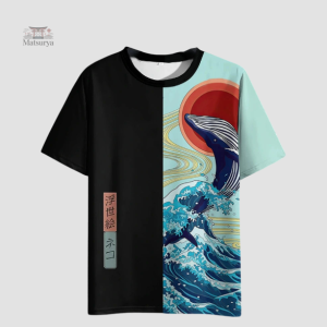 T-shirt Japonais Baleine design moderne