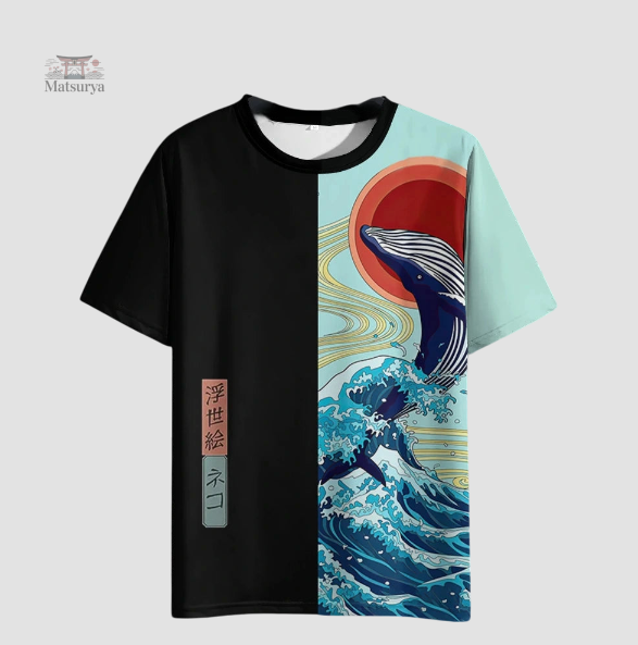 t-shirt-japonais-baleine-1 T-shirt Japonais Baleine design moderne