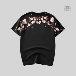 T-shirt brodé japonais élégant