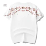 T-shirt culturel japonais avec broderie