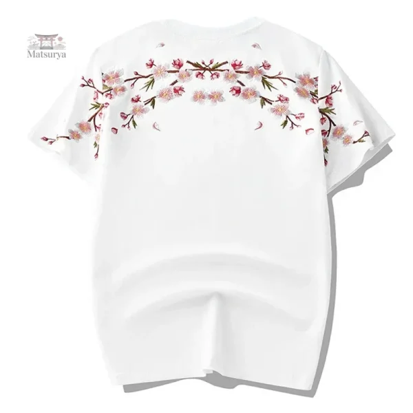 T-shirt culturel japonais avec broderie