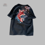 T-shirt brodé Carpe Koi Japonais