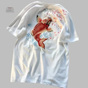 T-shirt Japonais avec motif Carpe Koi