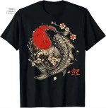 T-shirt japonais tendance carpe koi
