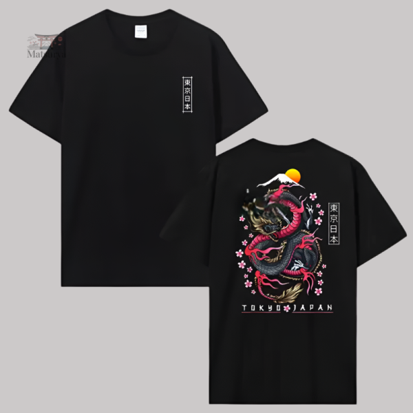 t-shirt-japonais-dragon-fleurs-de-cerisier-1 T-shirt Dragon Japonais avec fleurs de cerisier