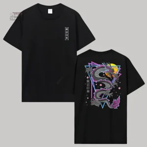 T-shirt Dragon Japonais Graphique