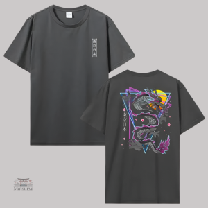 Design de dragon sur T-shirt Japonais