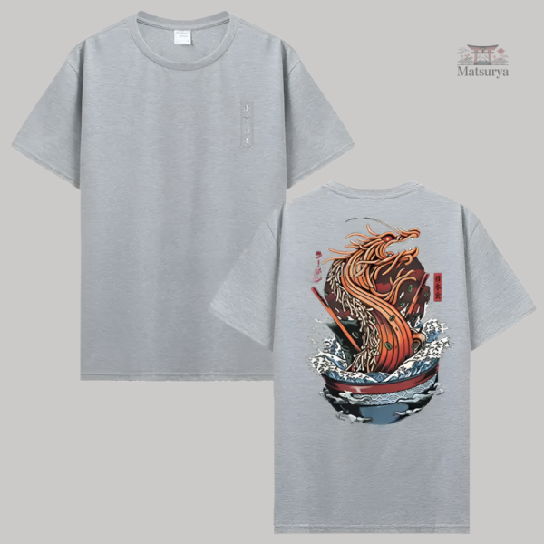 T-shirt unique Japonais, dragon stylisé