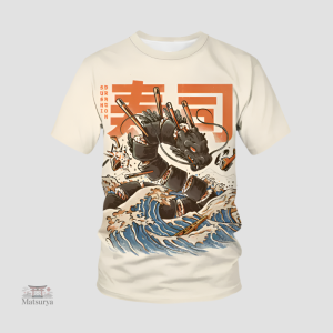 T-shirt stylé avec motif dragon