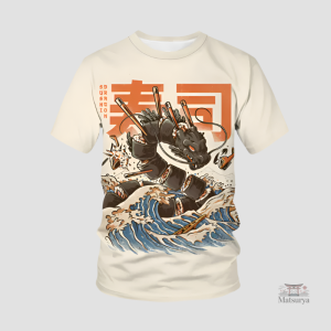 Vêtement japonais avec dragon stylé