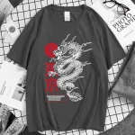 T-Shirt artistique dragon japonais