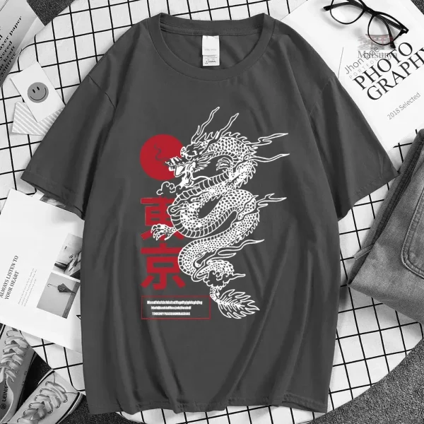 T-Shirt artistique dragon japonais