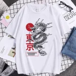 Tee-shirt avec dragon, look contemporain