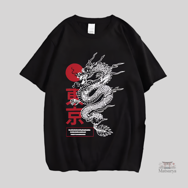 Tee-shirt tendance dragon japonais