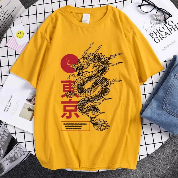 T-Shirt motif dragon, style unique