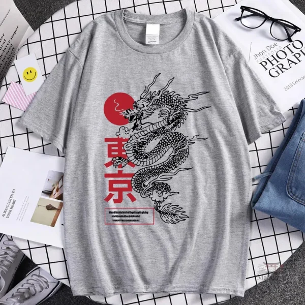 T-shirt Japonais, dragon emblématique