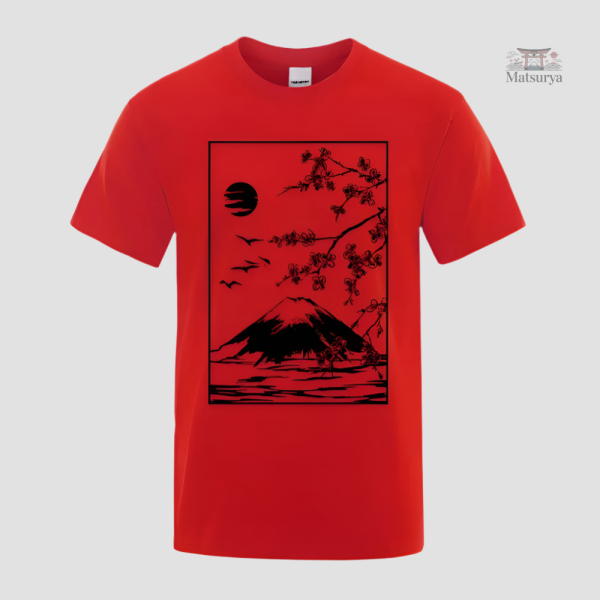 T-shirt japonais avec motif minimaliste