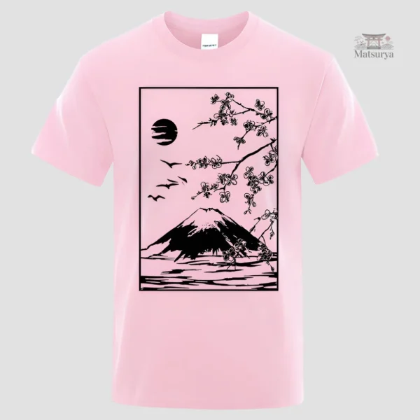 T-shirt uni inspiré du Japon