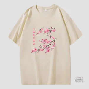 T-shirt Japonais Fleurs de Sakura