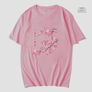 T-shirt Japonais avec motifs de fleurs de cerisier