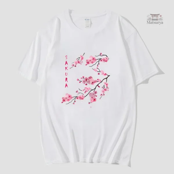 T-shirt avec design floral inspiré du Japon