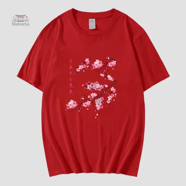 T-shirt élégant motifs Sakura pour un style unique