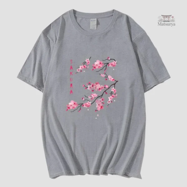 T-shirt Japonais à fleurs de cerisier délicates
