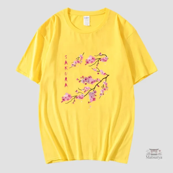 T-shirt Japonais à thème floral pour les amoureux du Japon