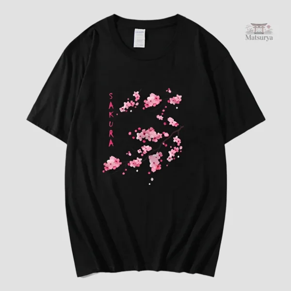 T-shirt Fleurs de Sakura, un must-have pour la mode asiatique