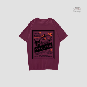 T-shirt Hip Hop Japonais avec motif de poisson