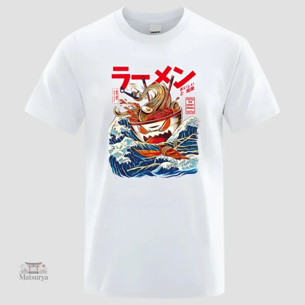 T-shirt japonais avec motifs amusants et style décontracté