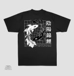 T-Shirt Koi Noir et Blanc Japonais