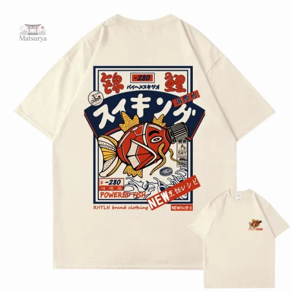 T-shirt Koi avec illustration japonaise stylisée