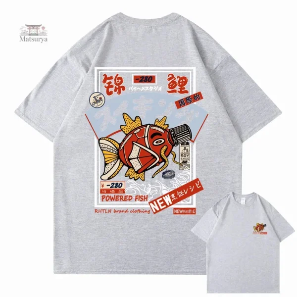 T-shirt Koi streetwear avec motif coloré