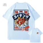 T-shirt streetwear japonais avec motif Koi