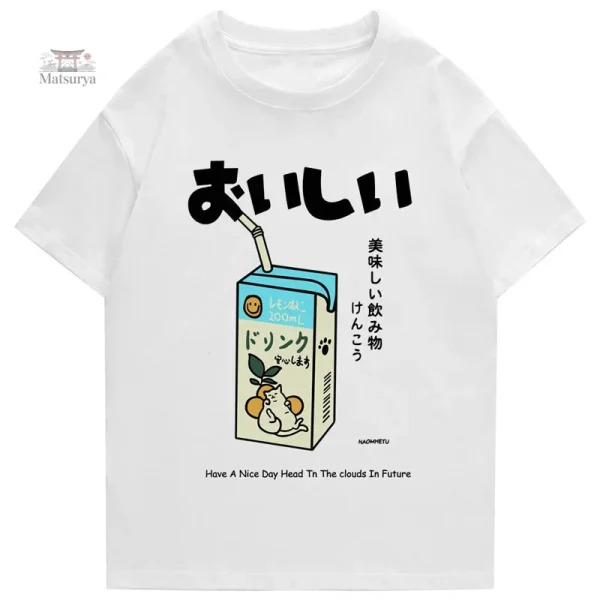 T-shirt Milk, design inspiré de la culture japonaise