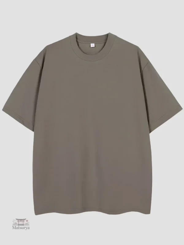 t-shirt-japonais-oversize-coton-uni-1 T-shirt oversize japonais en coton uni