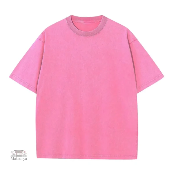 T-shirt large délavé avec design japonais
