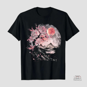 T-shirt Japonais Pleine Lune avec design unique