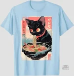 T-shirt avec motif ramen japonais, style décontracté