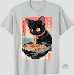 T-shirt Japonais, illustration de bol de ramen créatif