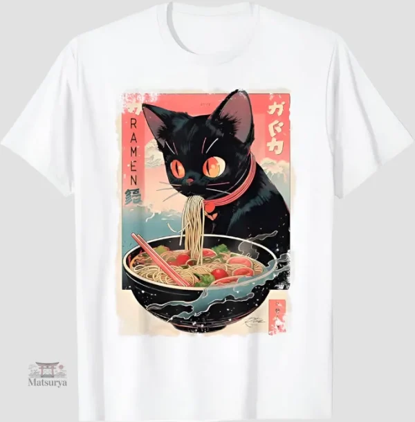T-shirt tendance inspiré de la culture japonaise, ramen