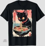 T-shirt avec design ramen, parfait pour les amateurs de cuisine