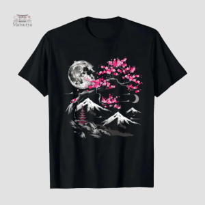 T-shirt Japonais Sakura avec motif floral